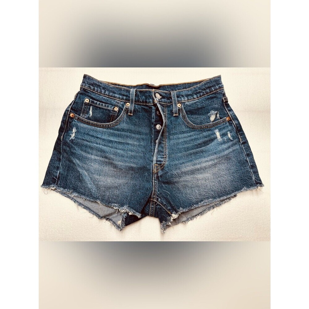 Levi's Women’s 30” 501 Distressed Blue Denim Cutoff Shorts - NWOT |